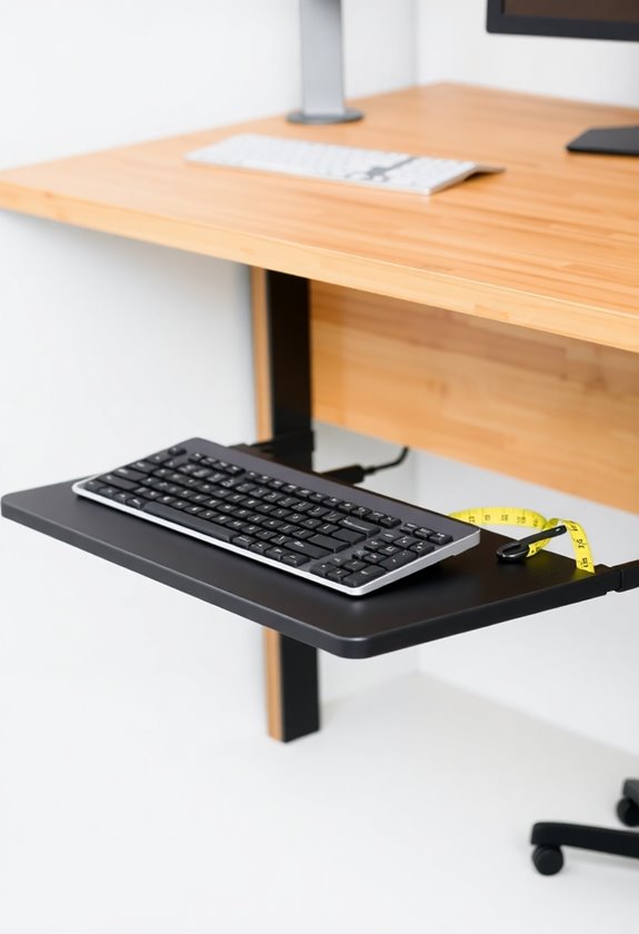 optimal keyboard tray placement