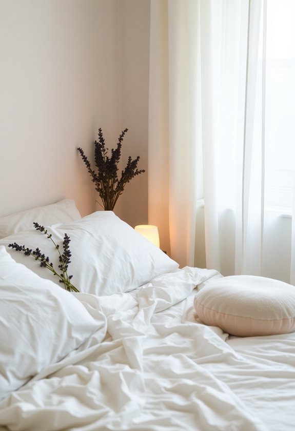 serene nighttime meditation setup